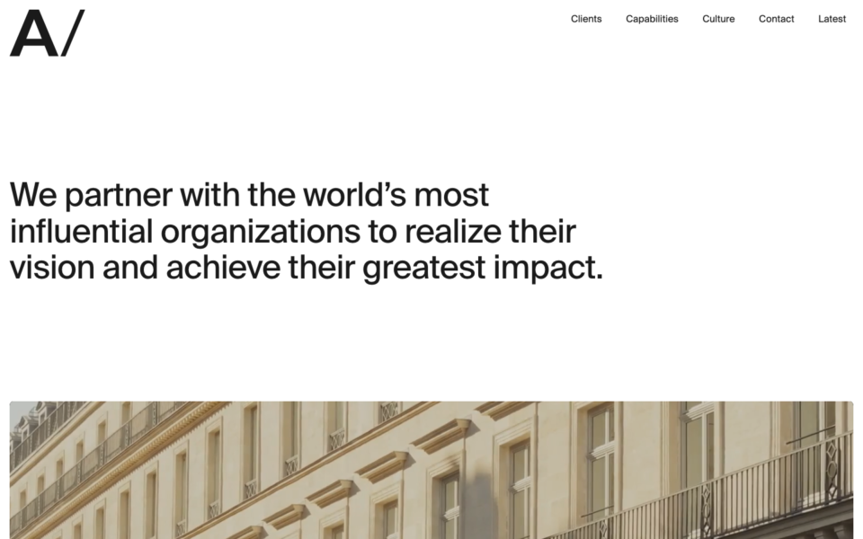 Screenshot of the AREA 17 website