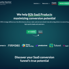Screenshot of the Bounty Hunter website
