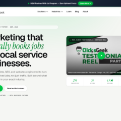 Screenshot of the Clicks Geek website