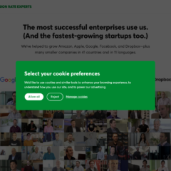 Screenshot of the Conversion Rate Experts website