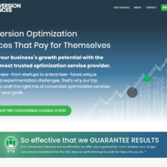 Screenshot of the Conversion Sciences website