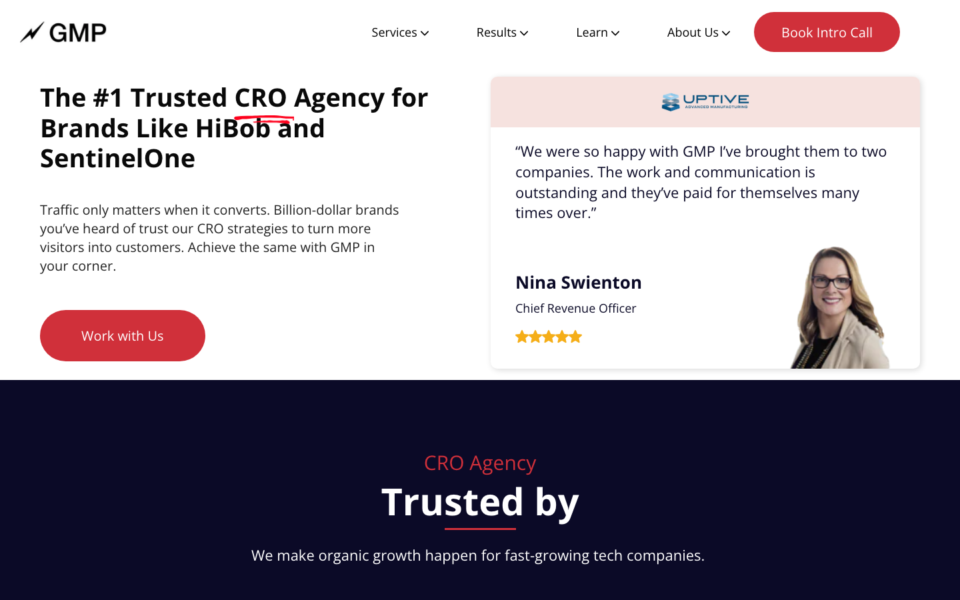 Screenshot of the Growth Marketing Pro website